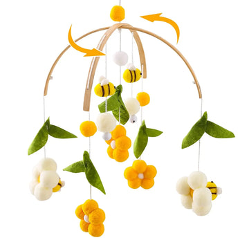 Infant Bedroom Hanging Decoration Boho Bee Flower Nurse Crib Mobile