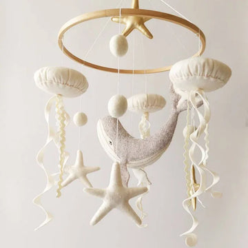 Under the Sea Baby Mobile Sea Creatures Whale Jellyfish Crib Mobile Ocean Nurse Decor for Crib