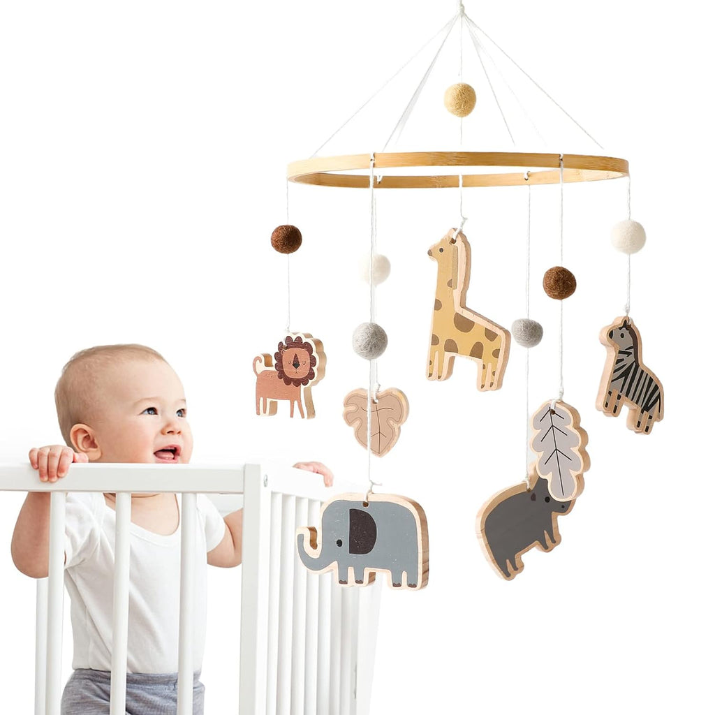 Baby Mobile for Crib - Nursery Safari Mobile for Girl or Boy 